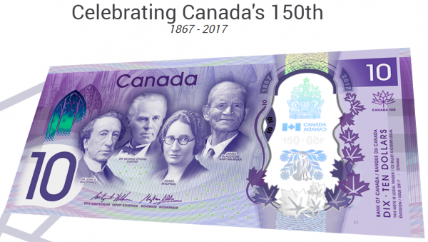 建国150周年記念＄10紙幣に描かれた17のカナダを象徴する歴史・国土 