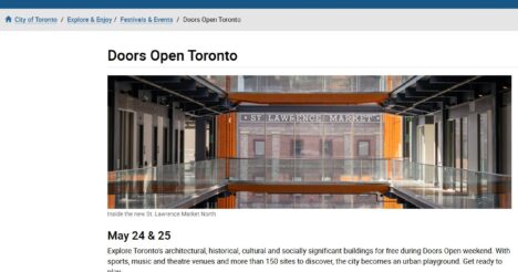 ドアズ・オープン・トロント(Doors Open Toronto)2025